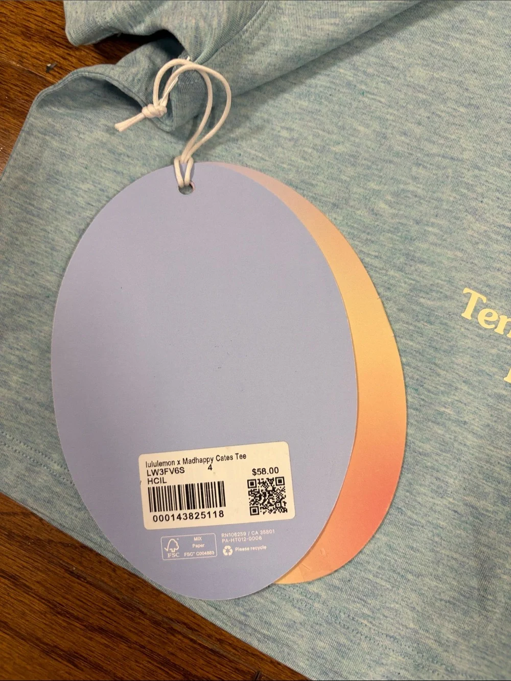 87. Lululemon x Madhappy Cates T-Shirt HEATHERED CIRRUS BLUE cropped tee